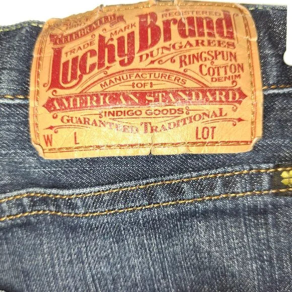 Lucky Brand Dungarees by Gene Montesano Classic fit Jeans Size 34 Short Inseam - Picture 8 of 12